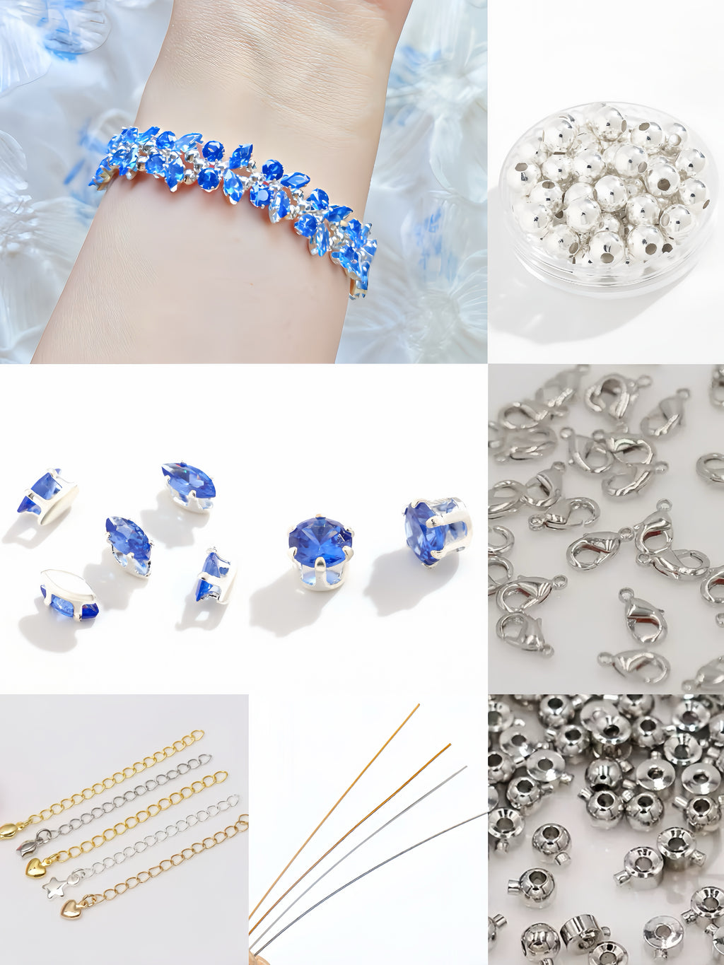 Sapphire Blue Crystal Bracelet DIY Kit