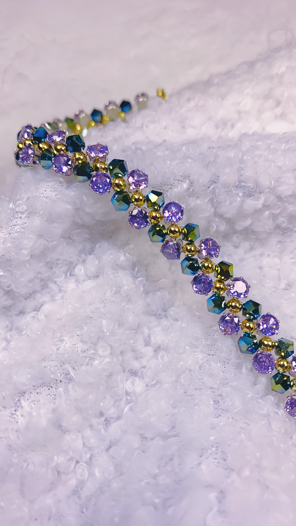 Violet Garden Crystal Bracelet