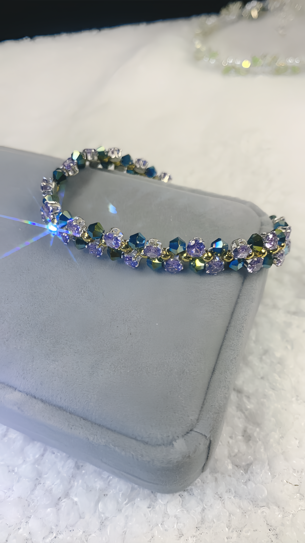 Violet Garden Crystal Bracelet