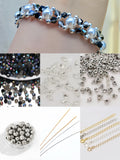 Smoky Crystal Pearl Bracelet DIY Kit