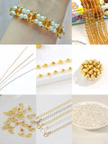Golden Honey Crystal Pearl Bracelet DIY Kit