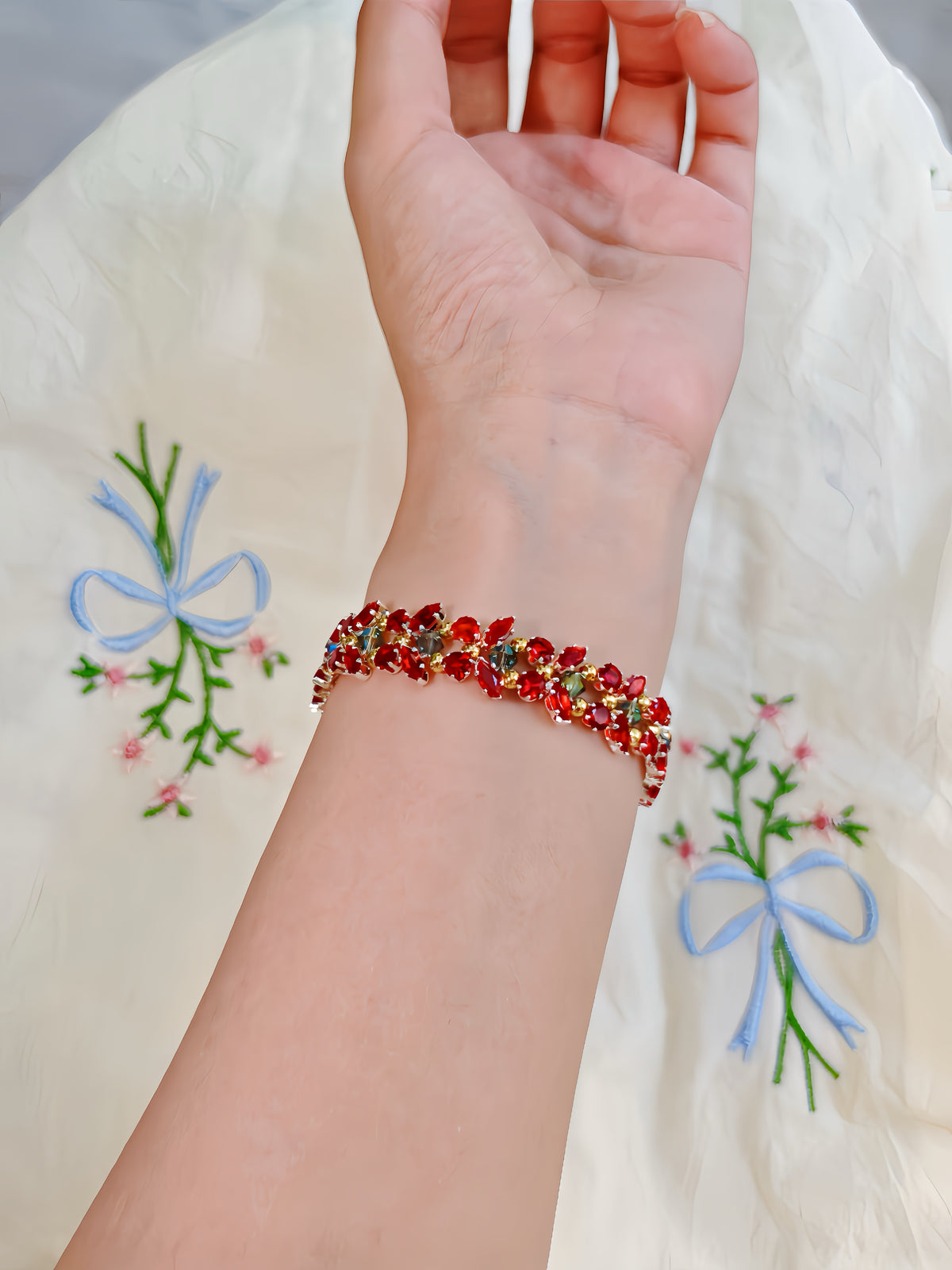 Ruby Garden Crystal Bracelet DIY Kit