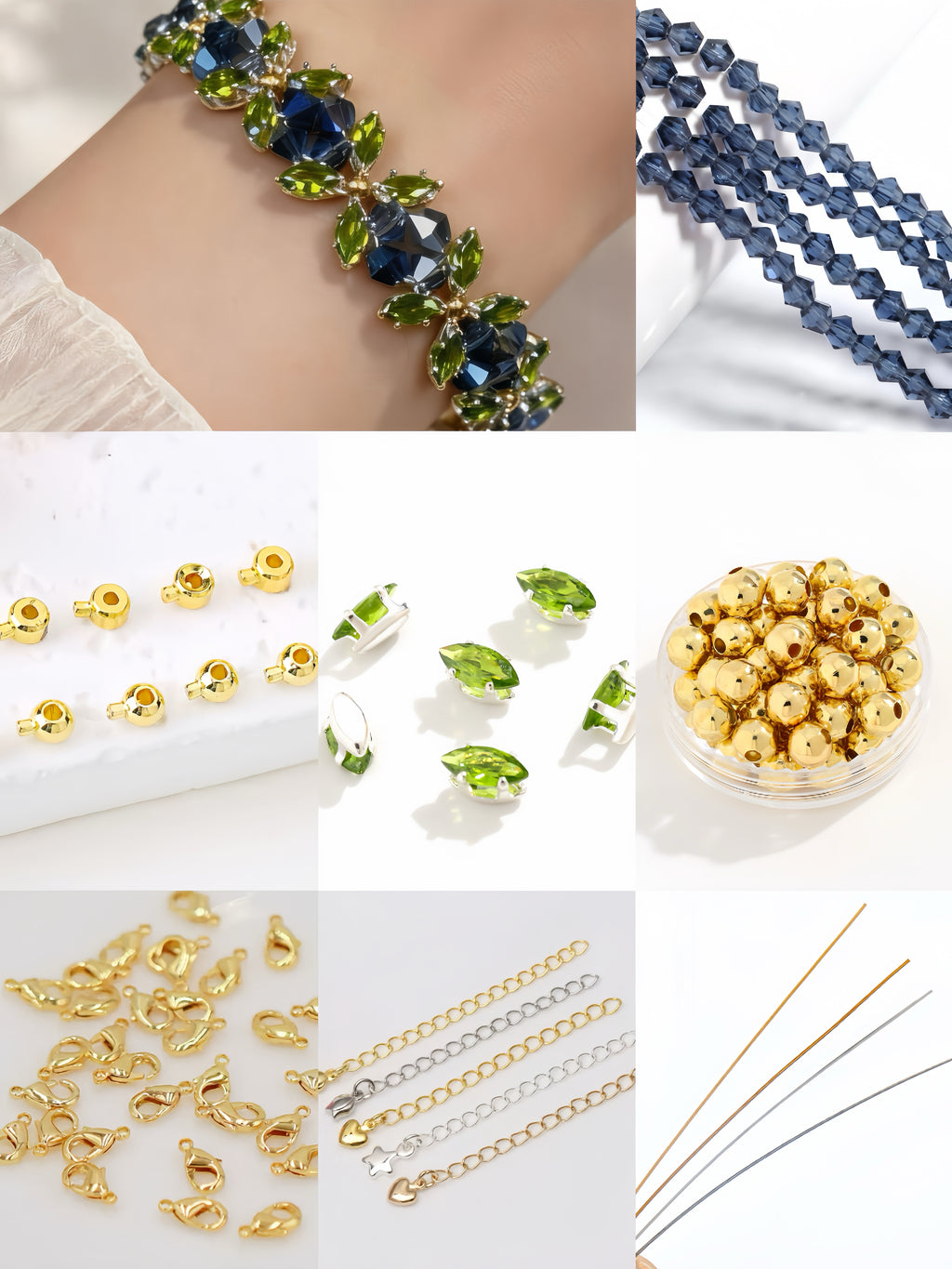 Blue Forest Crystal Bracelet DIY Kit
