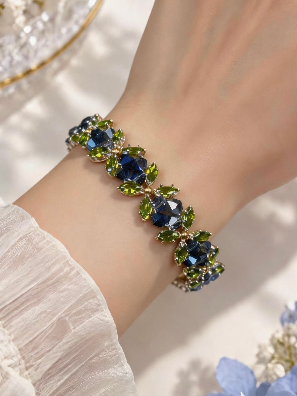 Blue Forest Crystal Bracelet DIY Kit