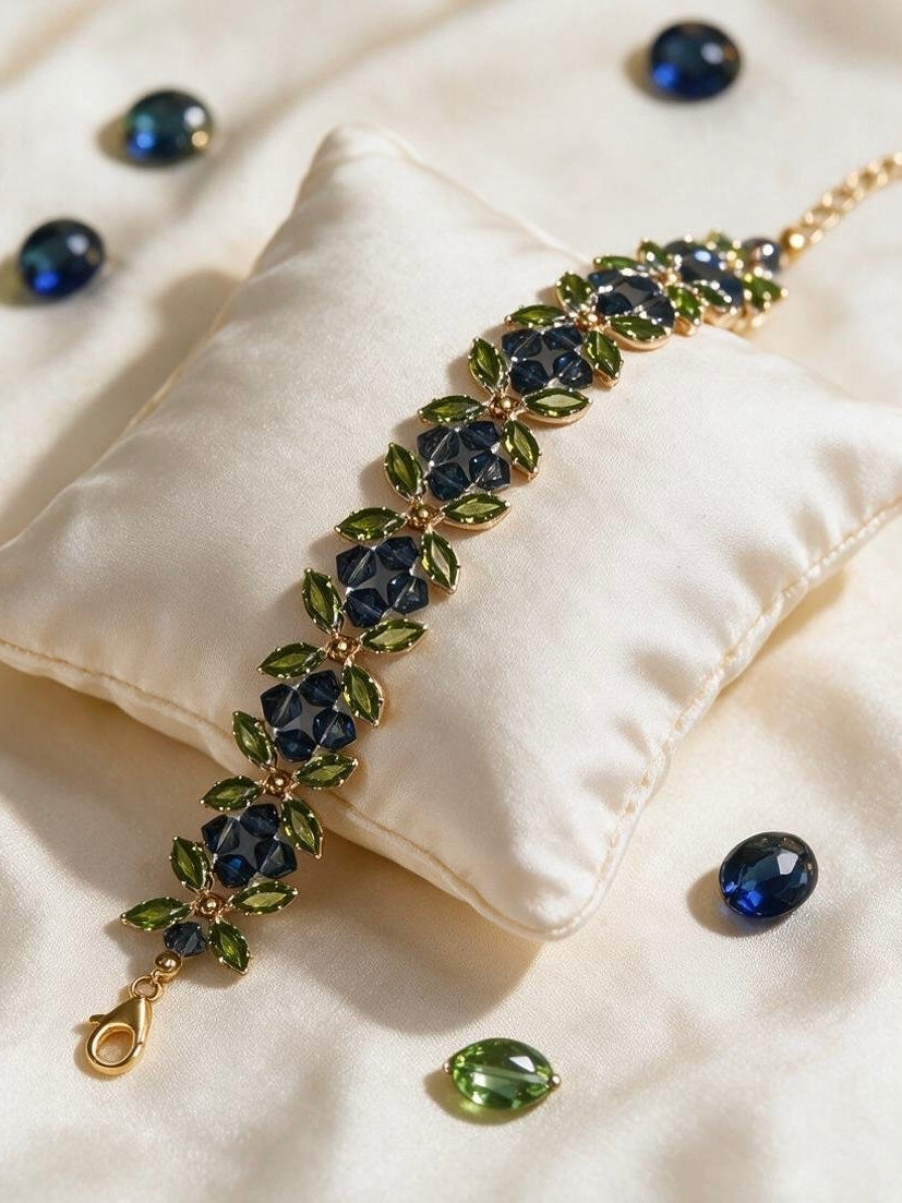 Blue Forest Crystal Bracelet DIY Kit