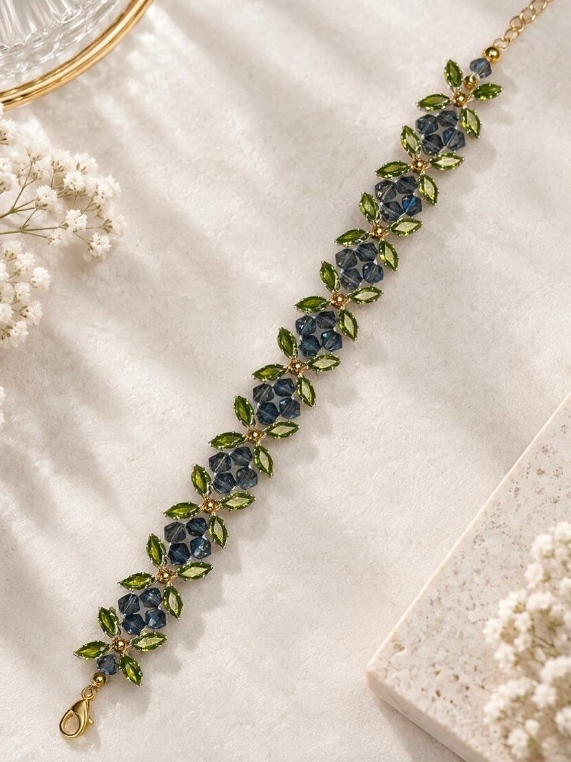 Blue Forest Crystal Bracelet DIY Kit