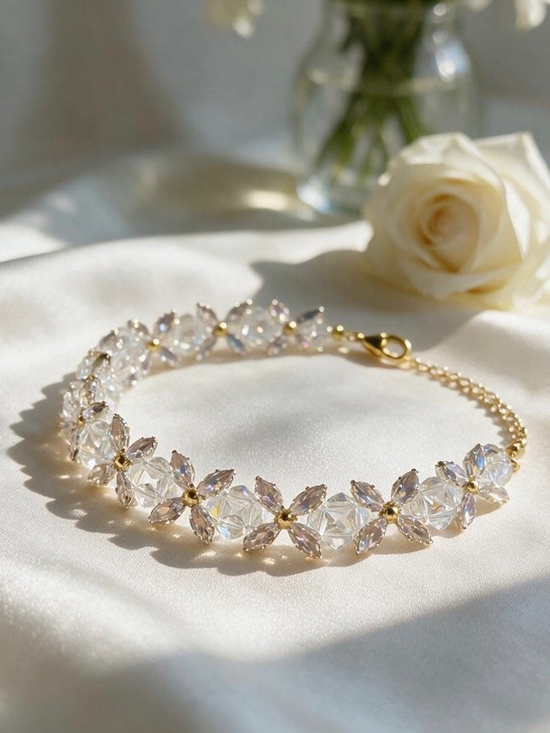 Blush Crystal Garden Bracelet DIY Kit