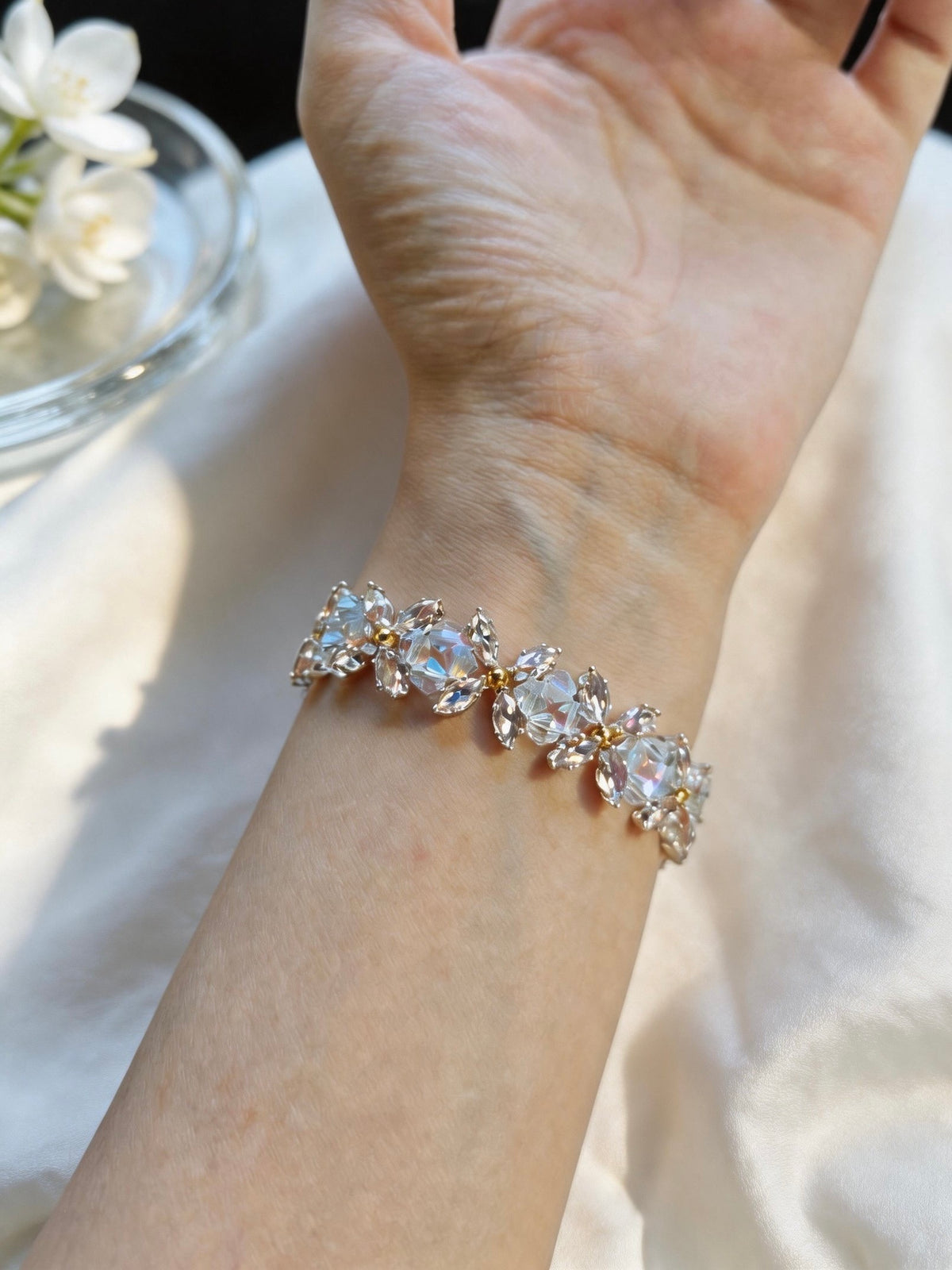 Blush Crystal Garden Bracelet
