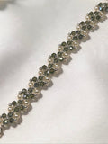 Olive Mist Crystal Pearl Bracelet