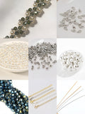 Olive Mist Crystal Pearl Bracelet DIY Kit