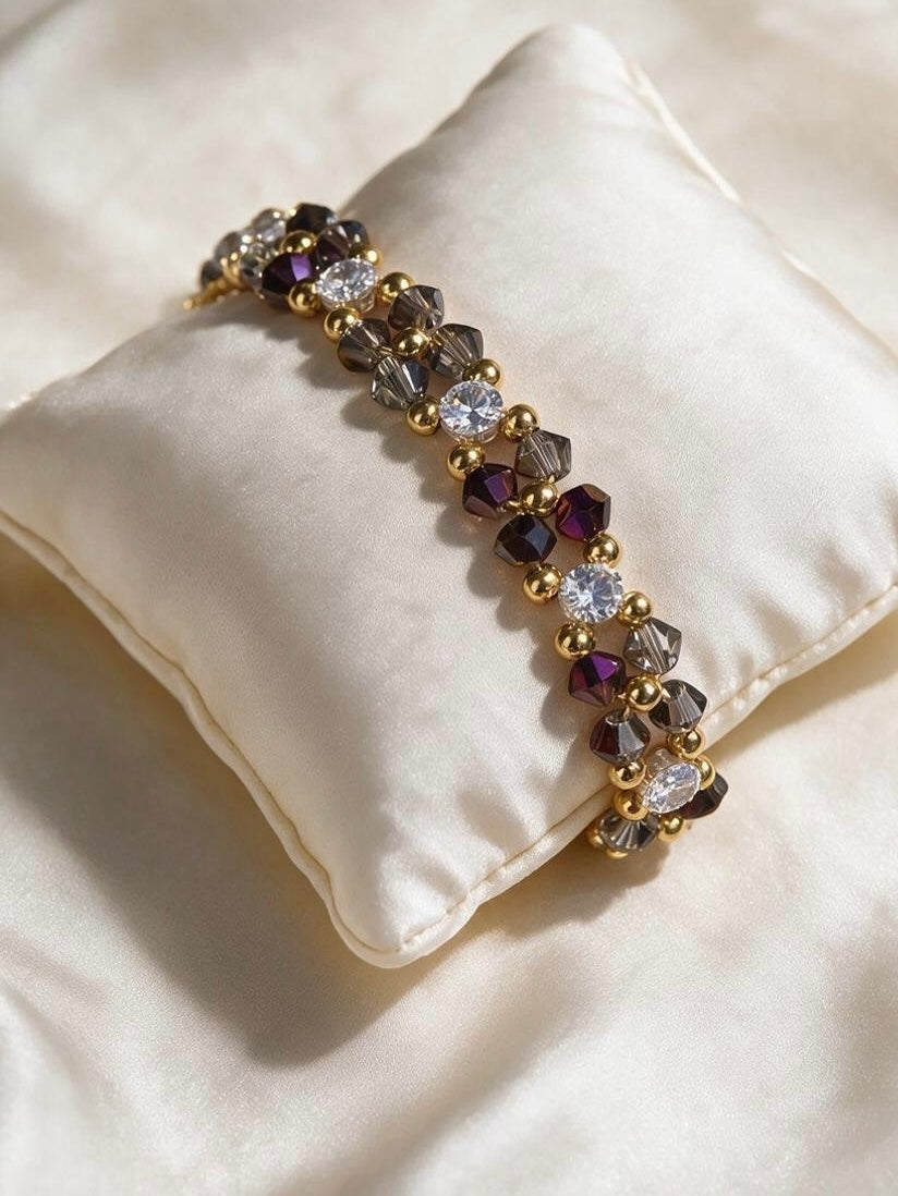 Amethyst Smoke Crystal Bracelet DIY Kit
