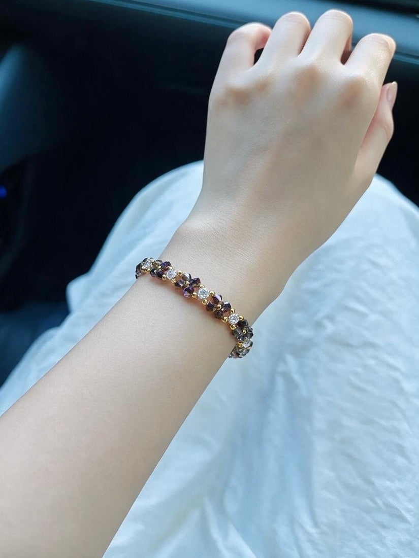 Amethyst Smoke Crystal Bracelet DIY Kit
