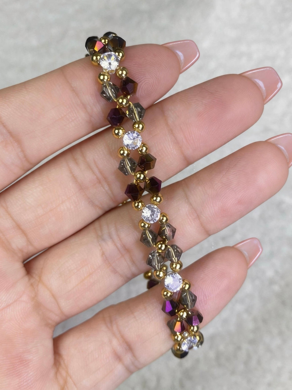 Amethyst Smoke Crystal Bracelet DIY Kit