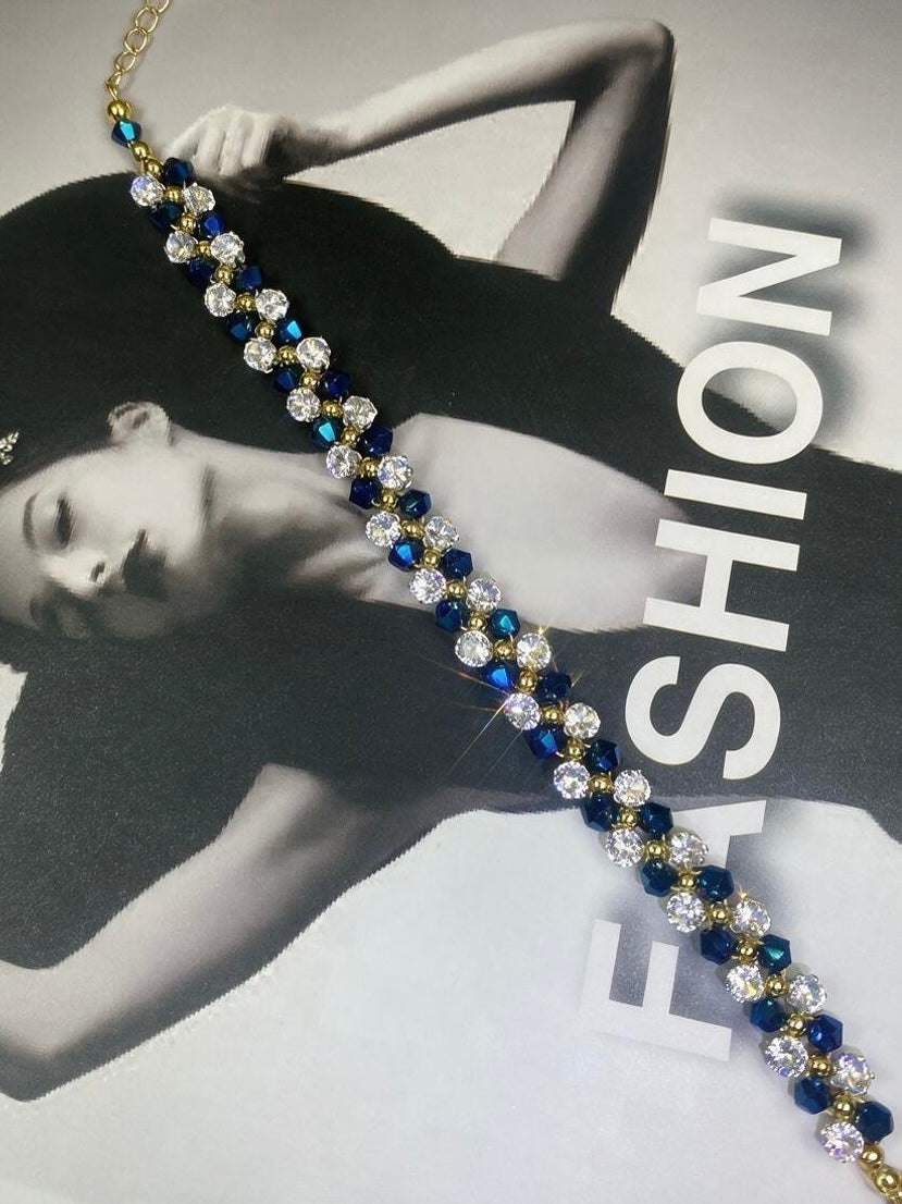 Royal Blue Sparkle Crystal Bracelet