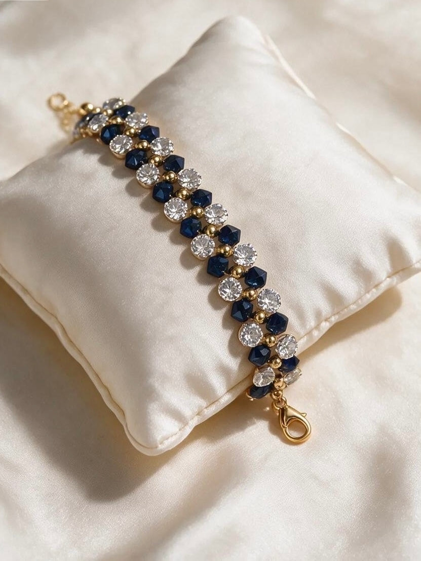 Royal Blue Sparkle Crystal Bracelet DIY Kit