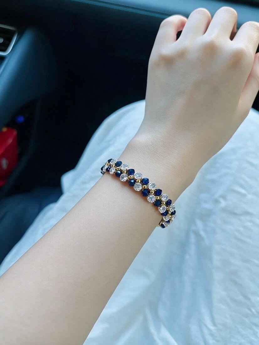 Royal Blue Sparkle Crystal Bracelet