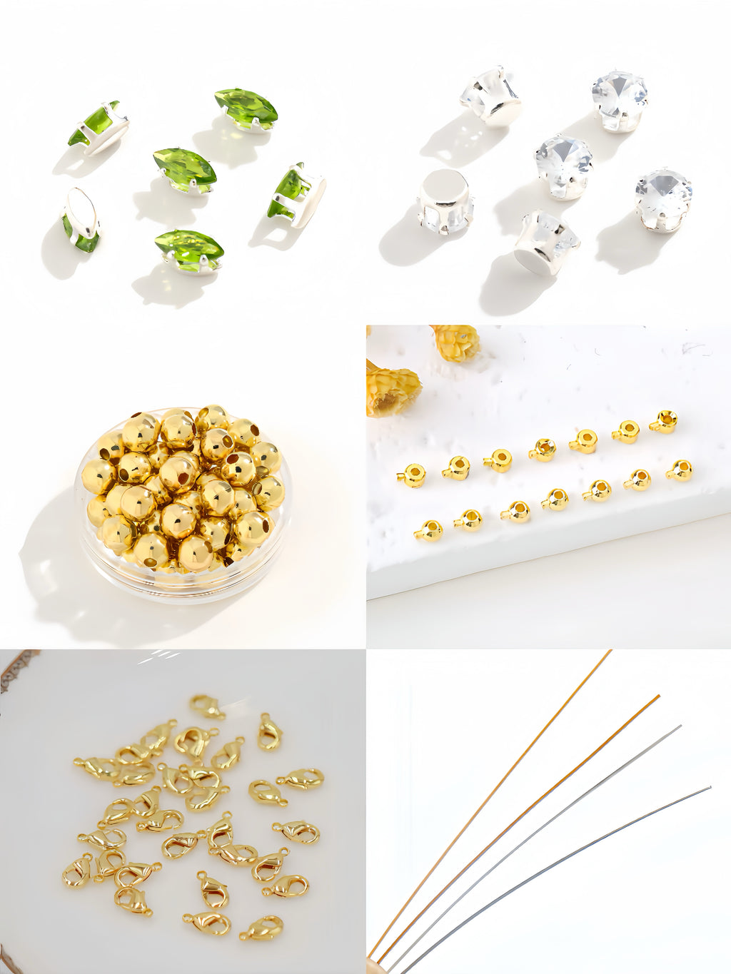 Olive Leaf Crystal Bracelet DIY Kit