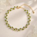 Olive Leaf Crystal Bracelet